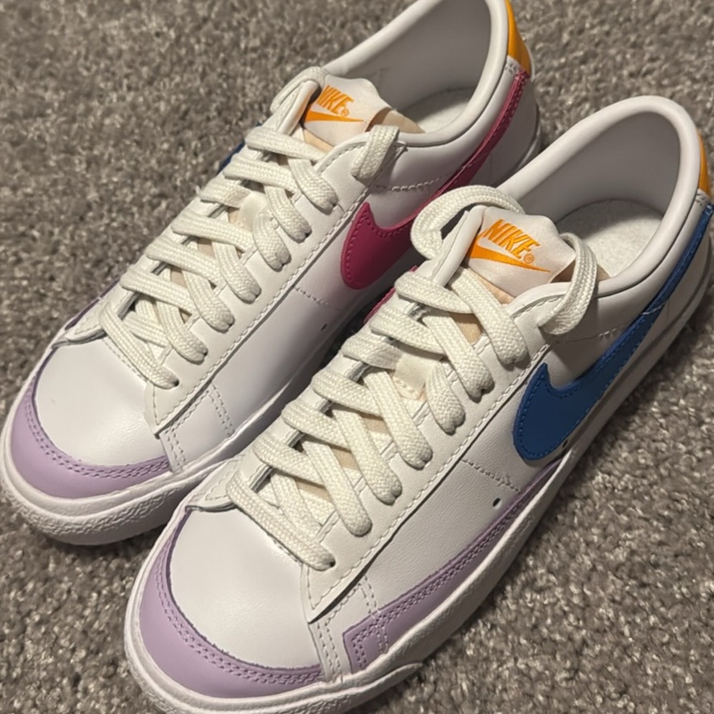 Nike Blazer Low '77 Women's | White, Pink, Blue, and Purple